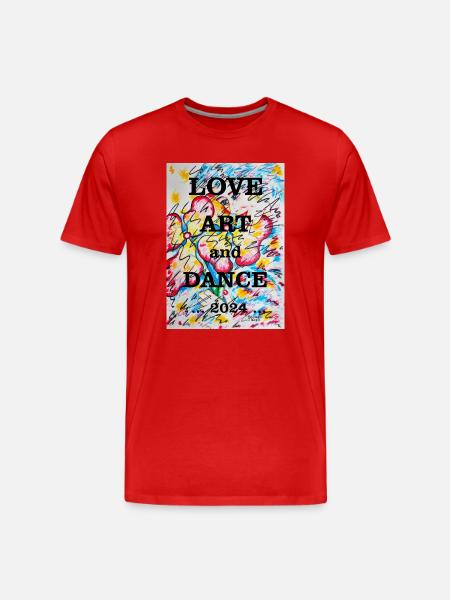 Blumenmädchen - Männer Premium Bio T-Shirt - Rot