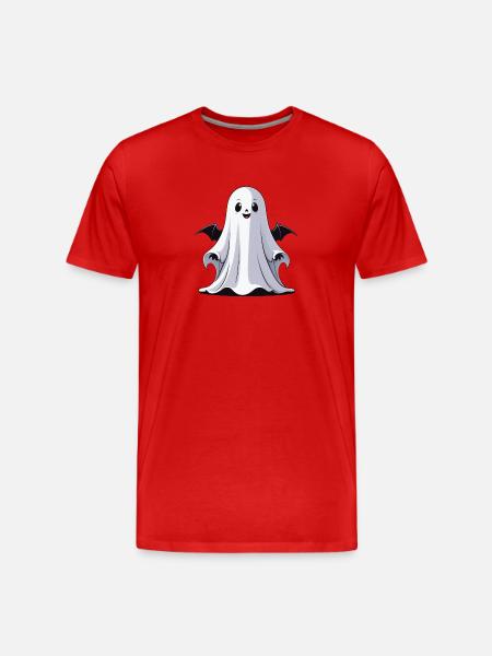 Halloween Ghost - Men's Premium Organic T-Shirt - red