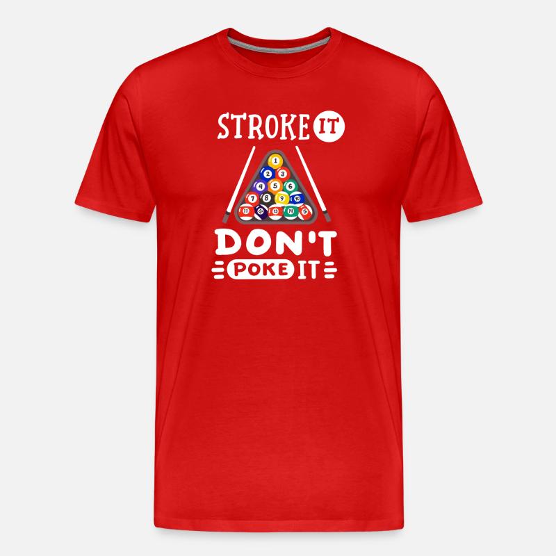 Billardspieler Billard - Männer Premium Bio T-Shirt - Rot