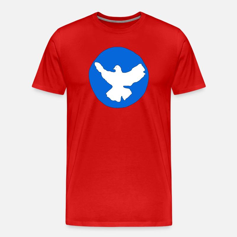 Friedenstaube - Männer Premium Bio T-Shirt - Rot