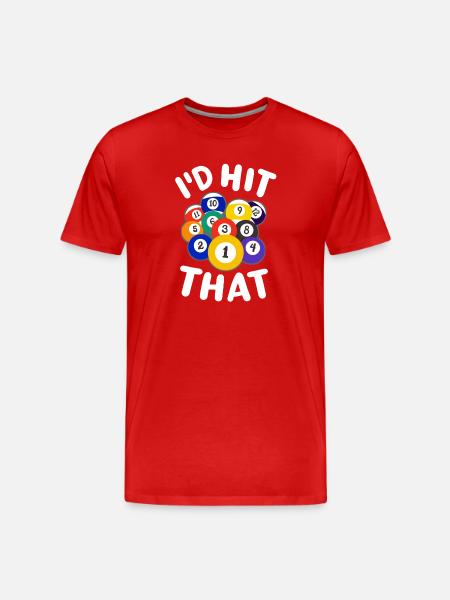 Pool-Spieler Billardkugeln - Männer Premium Bio T-Shirt - Rot