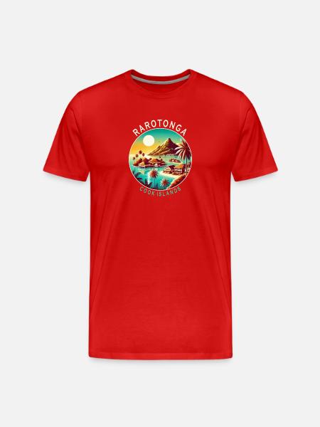Parotonga Cook Islands Pacific trip - Men's Premium Organic T-Shirt - red