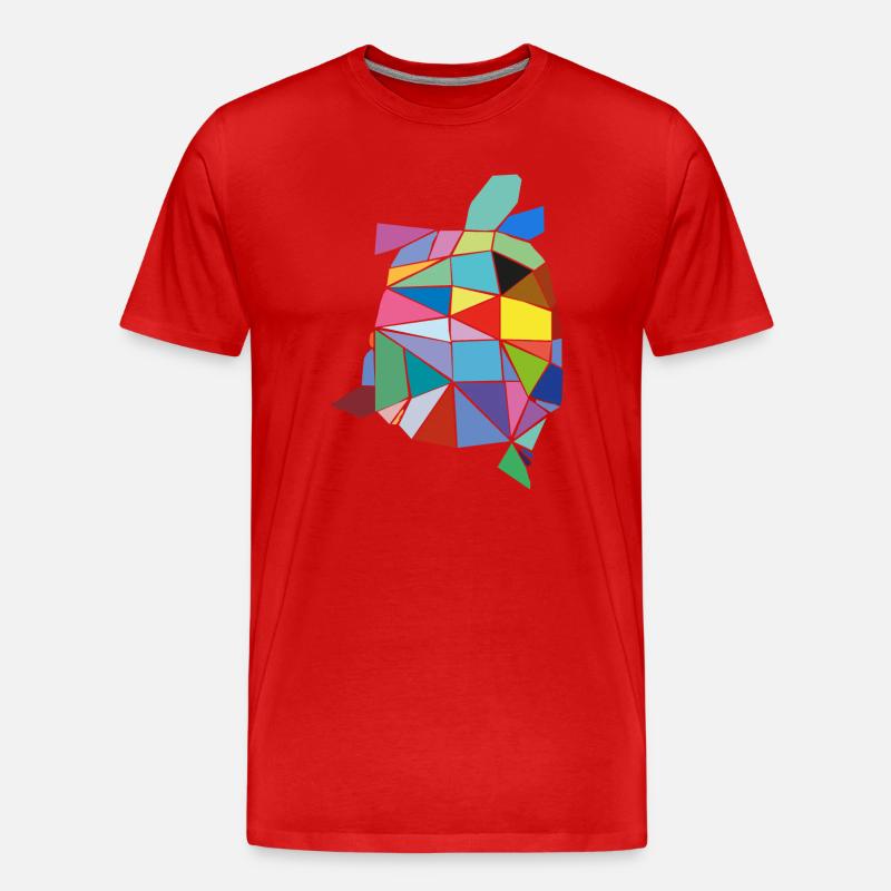 Schildkröte bunt - Männer Premium Bio T-Shirt - Rot