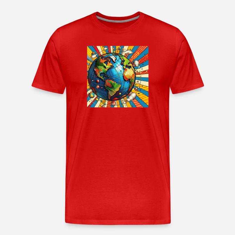 Kugel 3 - Männer Premium Bio T-Shirt - Rot