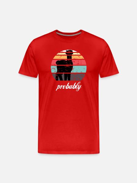 Alpaca - Men's Premium Organic T-Shirt - red