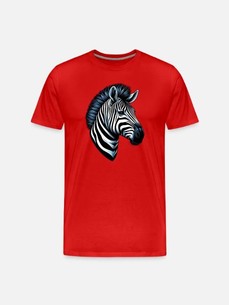 Zebra - Men's Premium Organic T-Shirt - red