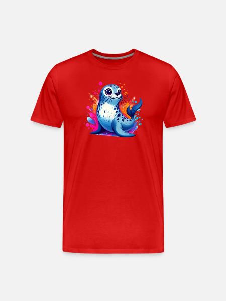 Phoque - T-shirt bio Premium Homme - rouge
