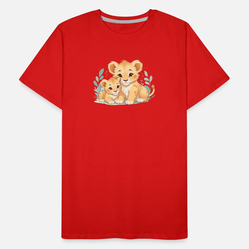 Câlins de lionceaux T-shirt bio Premium Homme