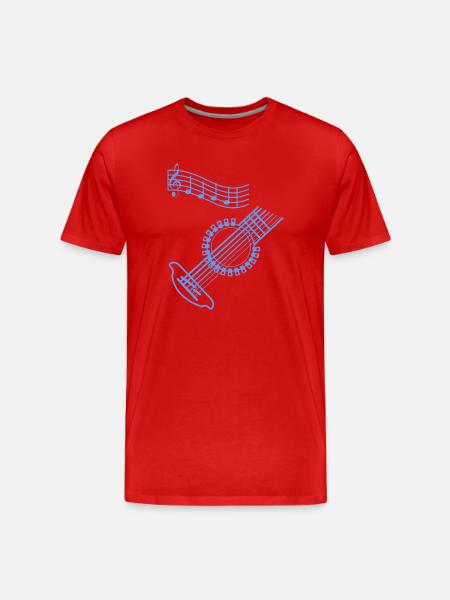 Guitar musician - Men's Premium Organic T-Shirt - red