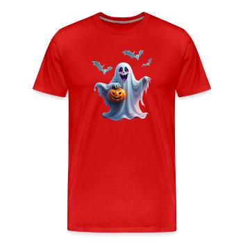 Le charmant design d’Halloween transmet. - T-shirt bio Premium Homme - rouge - Devant - Damien (186cm)
