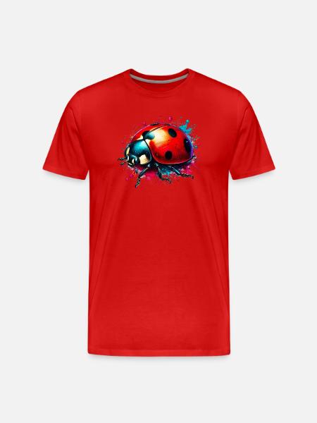 Ladybird - Men's Premium Organic T-Shirt - red