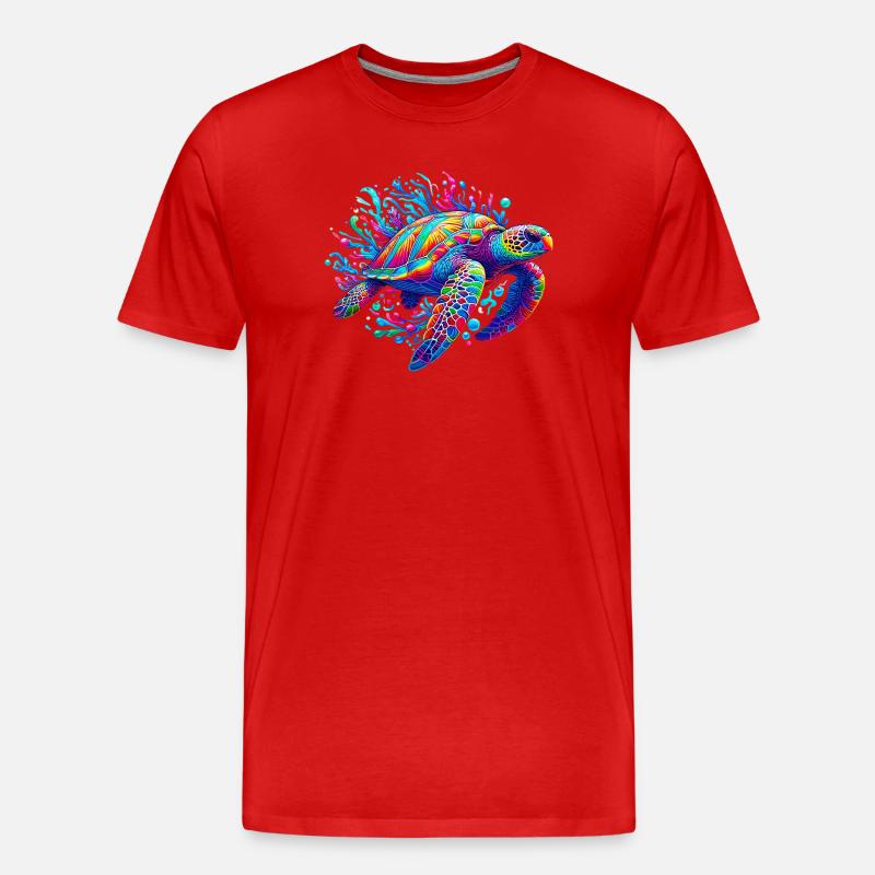 Schildkröte - Männer Premium Bio T-Shirt - Rot