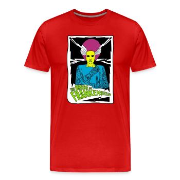 Bride of Franky Retro Poster Design - Men's Premium Organic T-Shirt - red - Front - Damien (186cm)