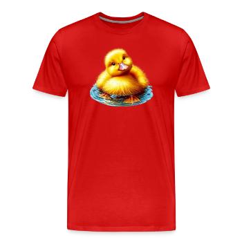 Caneton Canard Canard Canard - T-shirt bio Premium Homme - rouge - Devant - Damien (186cm)