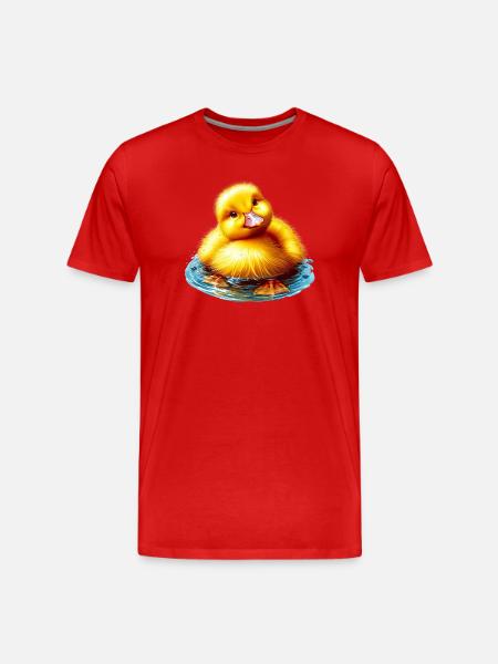 Duckling Duck Duck Duck - Men's Premium Organic T-Shirt - red
