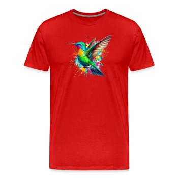 Colibri - T-shirt bio Premium Homme - rouge - Devant - Damien (186cm)