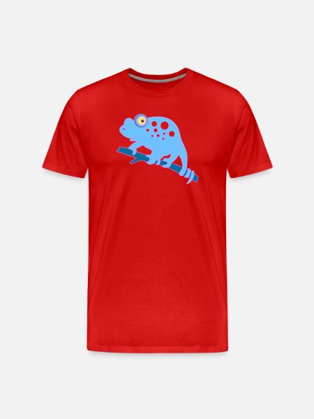 Chamaeleon animal - Men's Premium Organic T-Shirt - red
