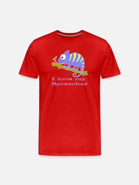 Chamaeleon animal - Men's Premium Organic T-Shirt - red