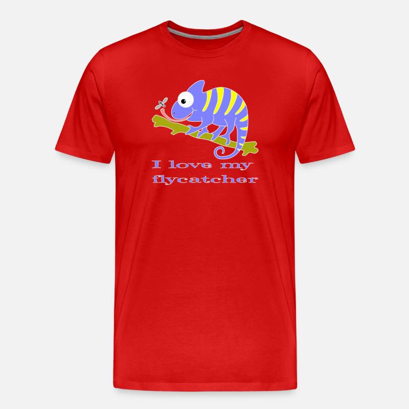 Chamaeleon tier - Männer Premium Bio T-Shirt - Rot
