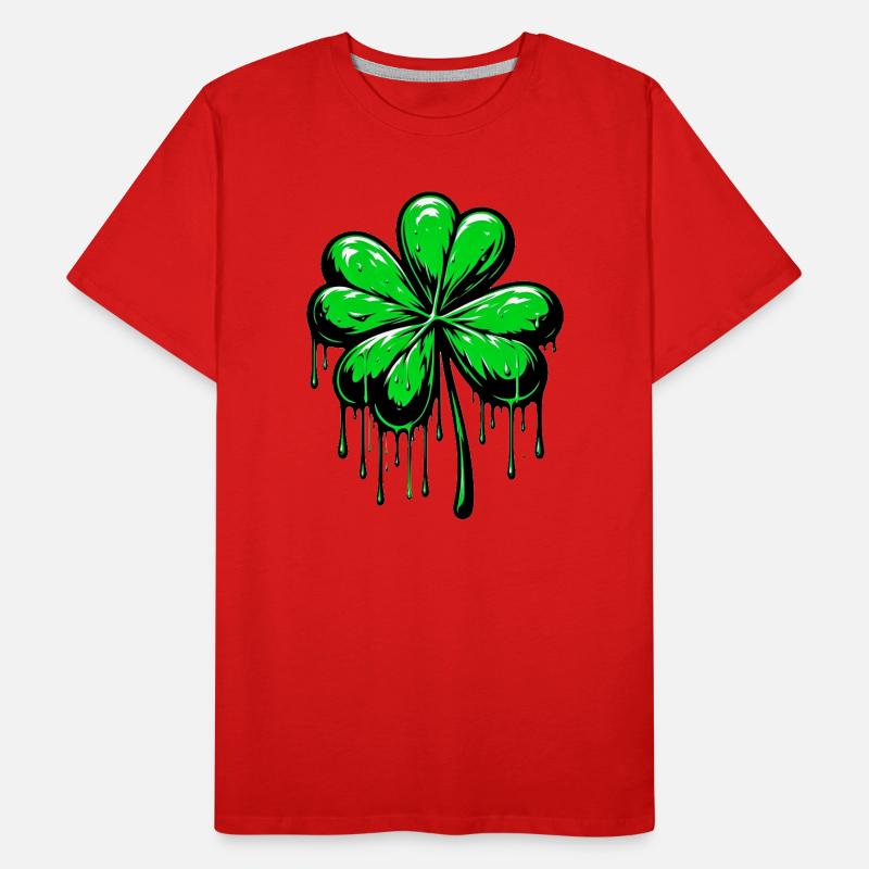 Trèfle à quatre feuilles T-shirt bio Premium Homme
