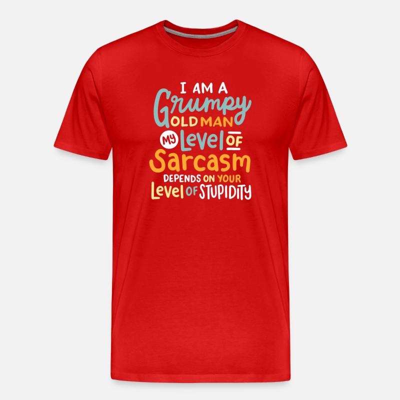 Sarkasmus sarkastischer Spruch - Männer Premium Bio T-Shirt - Rot