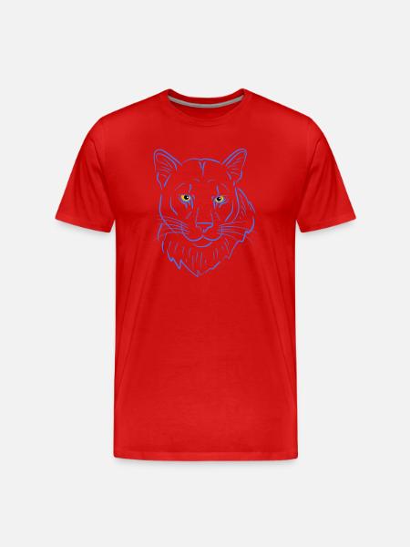 Bergloewe predator - Men's Premium Organic T-Shirt - red