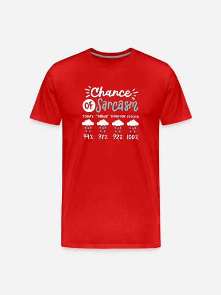 Sarkasmus sarkastischer Humor - Männer Premium Bio T-Shirt - Rot