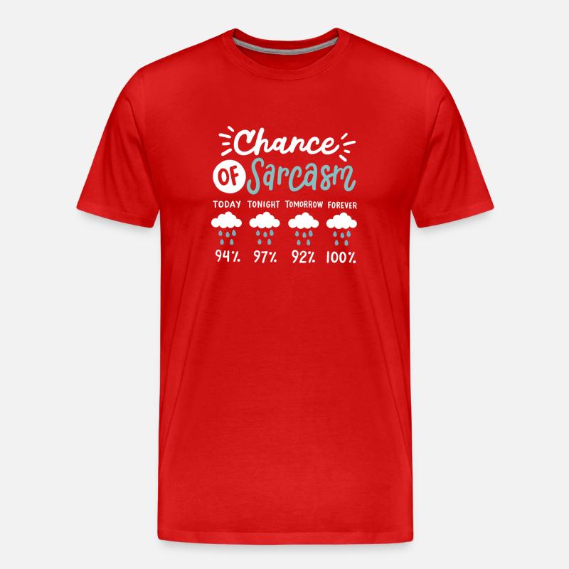 Sarkasmus sarkastischer Humor - Männer Premium Bio T-Shirt - Rot