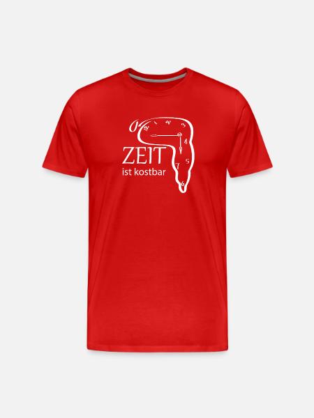 Creative watch design with saying - Men's Premium Organic T-Shirt - red