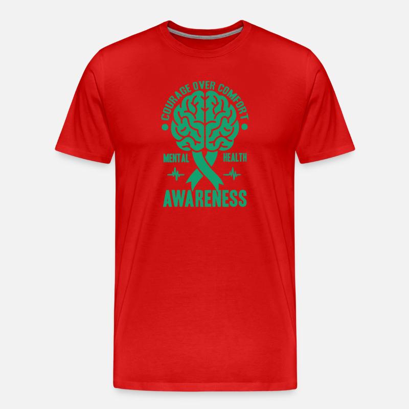 Depression Help - Mental Breakdown - Men's Premium Organic T-Shirt - red