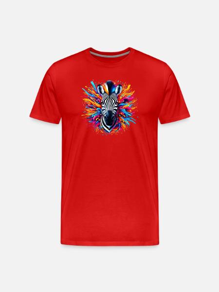 Zebra - Men's Premium Organic T-Shirt - red