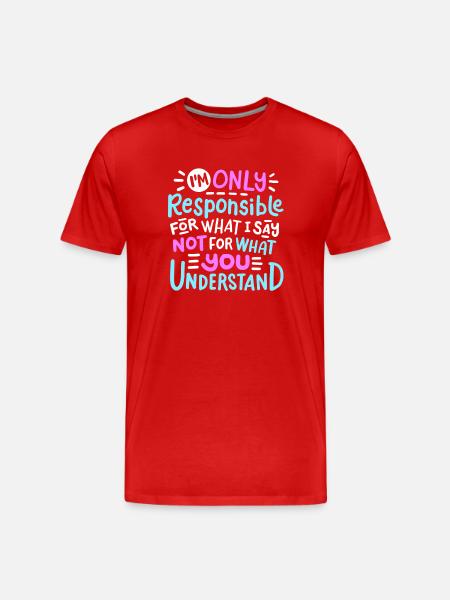 Sarkasmus sarkastischer Humor - Männer Premium Bio T-Shirt - Rot