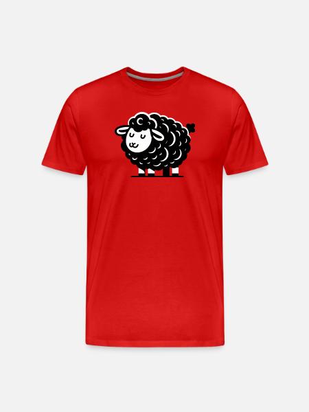 Black Sheep - Men's Premium Organic T-Shirt - red