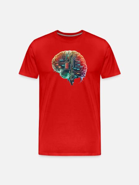 Cerveau électronique - T-shirt bio Premium Homme - rouge