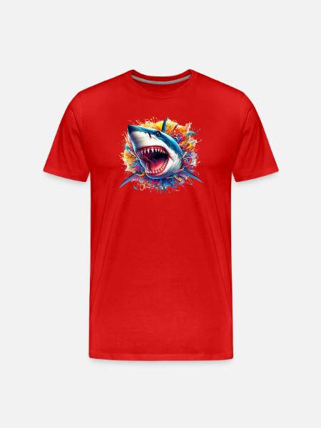 Requin - T-shirt bio Premium Homme - rouge