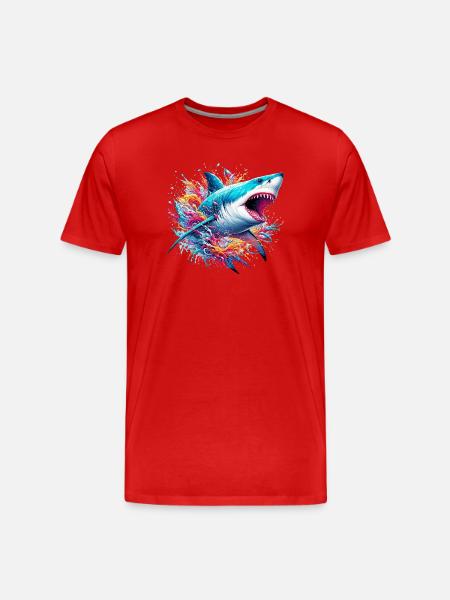 Requin - T-shirt bio Premium Homme - rouge