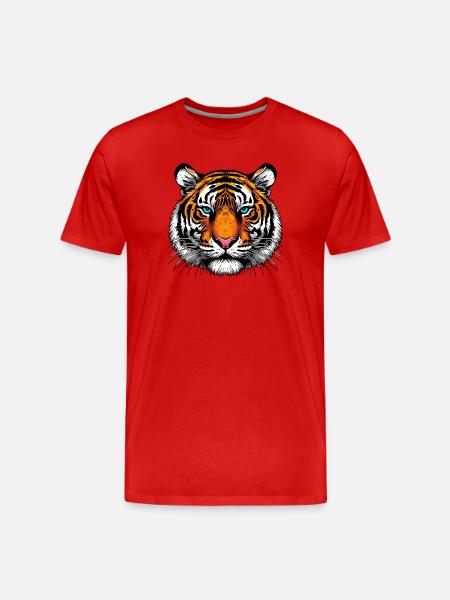 Tiger - Men's Premium Organic T-Shirt - red