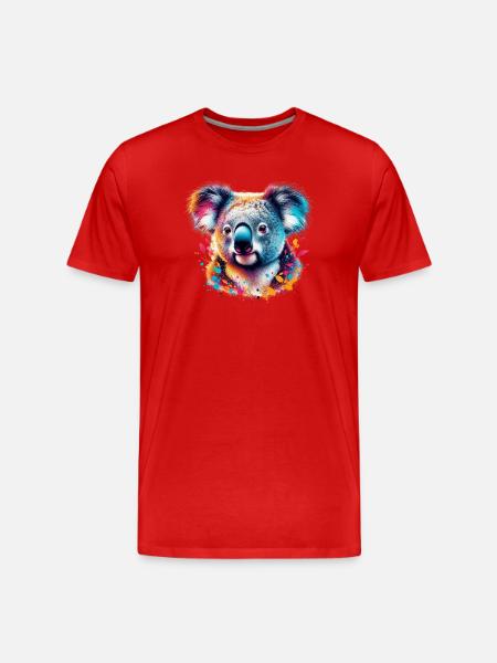 Koala - Men's Premium Organic T-Shirt - red