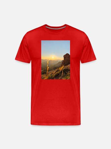 Coucher de soleil - T-shirt bio Premium Homme - rouge