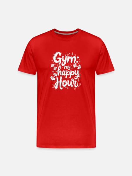Gym : mon happy hour - T-shirt bio Premium Homme - rouge