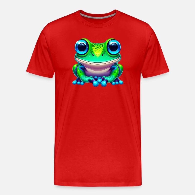 Frosch - Männer Premium Bio T-Shirt - Rot