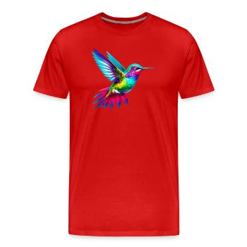 Colibri - T-shirt bio Premium Homme - rouge - Devant - Damien (186cm)
