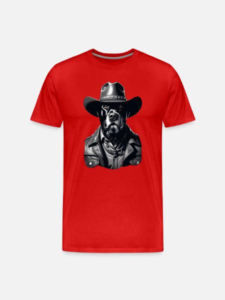 DogHat - Männer Premium Bio T-Shirt - Rot