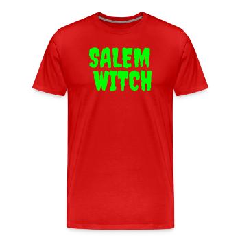 SalemWitch Halloween Design - Männer Premium Bio T-Shirt - Rot - Vorne - Damien (186cm)
