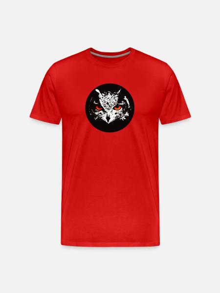 Eagle owl scary - Men's Premium Organic T-Shirt - red