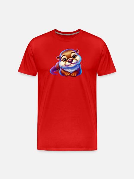 Otter - Men's Premium Organic T-Shirt - red