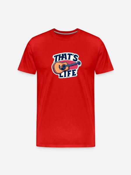 Lively guitar with slogan - Men's Premium Organic T-Shirt - red