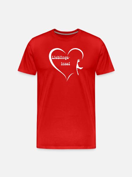Lieblingsinsel Sylt - Männer Premium Bio T-Shirt - Rot