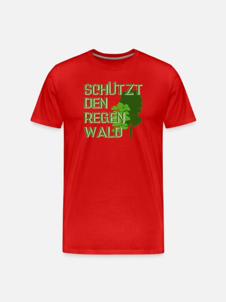 protects the rainforest - Men's Premium Organic T-Shirt - red