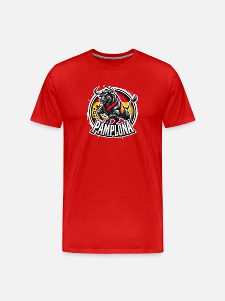 Pamplona Spain holidays España - Men's Premium Organic T-Shirt - red